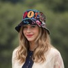 Eigso Retro 80s Theme Bucket Hats for Women Men Hip