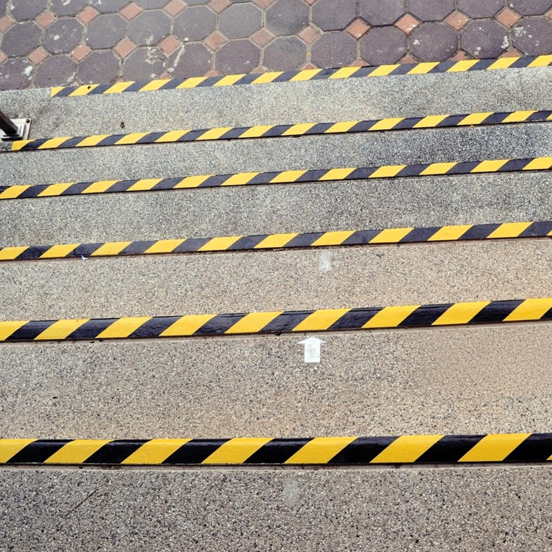 TEAONE Warning Tape, 1 Roll Black & Yellow Tape for