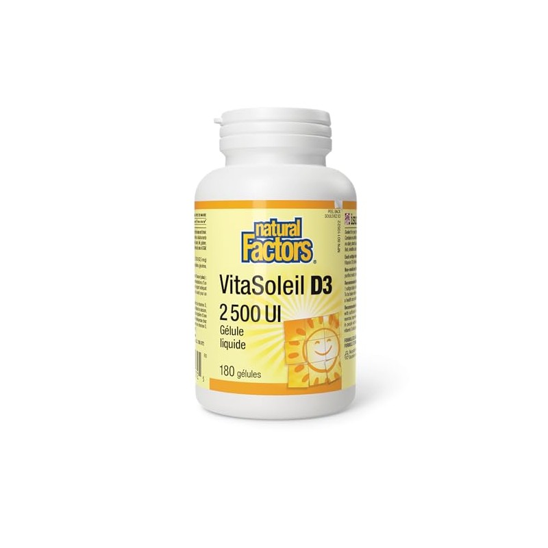 Natural Factors Natural Factors SunVitamin D3 2500 IU, 180 Softgels,