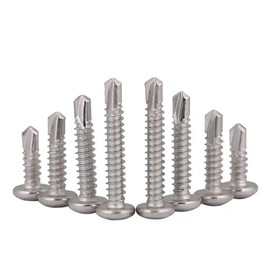 BOZONLI M5.5 Self Drilling Screws Self Tapping Screws for Metal, Pan Head Phillips Drill Tail Screws, M5.5×19mm,10 pcs