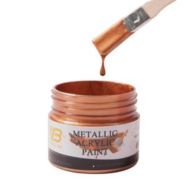 YongBo Metallic Copper Acrylic Paint, 100ml Copper Paint, Art Craft Paints for Canvas, Rock, Stone, Wood, Fabric, Art Supplies