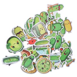 YYlingx 100PCS Pickle Cucumber Stickers Cute Sticker Decorative Stickers Scrapbooking Supplies for DIY