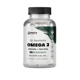 The Very Best Vegan Omega 3 Supplement - 120 Capsules - Algae Omega 3 Vegetarian Supplement - Plant Based Fish Oil Alternative - EPA DHA Supplement - Made in The USA - Heart Stress Relief Dr. Seinfeld