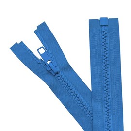Sawaoke 2pcs #5 de 29 pulgadas，chamarra separadora de cierre de resina moldeada de plástico a granel para coser abrigos, chaquetas, ropa (Azul)
