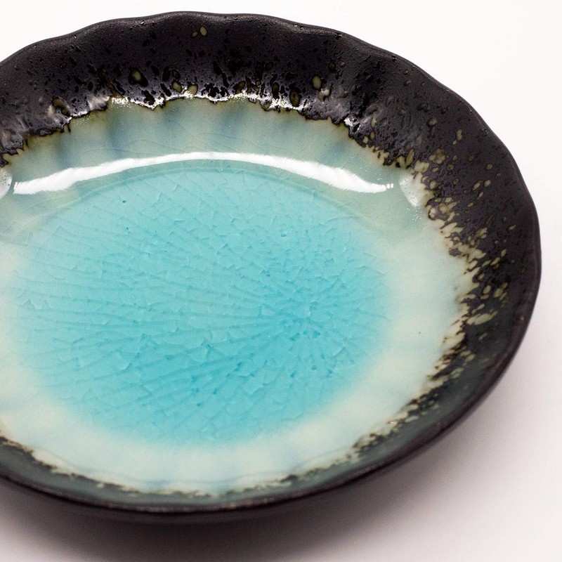 Ichikyu Mino Ware Plate, Diameter 4.7 inches (12 cm), Set