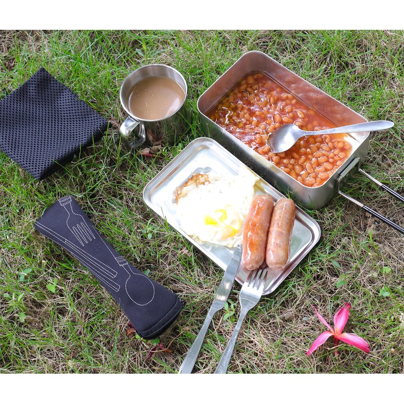 Lafuntar Camping Mess Tin, 8-Piece Mess Tins for Camping, Features