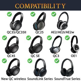 SOULWIT Replacement Headband Screws for Bose QuietComfort 35/QC35/QC35 II/QC45/QC SE/New QC Wireless/QC25/QC3/AE2/OE1/SoundLink Series/SoundTrue Series Headphones - 20pcs Black