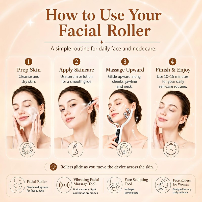 SZMDLX Face Massager, 9 Level EMS Face Lifting Device