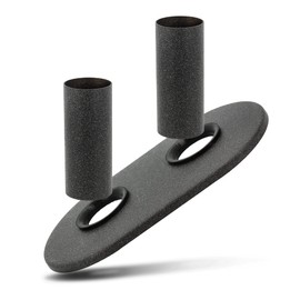 Heating Pipe Cover Set, 20 mm, Anthracite Brass, Cover Rosette Double Rosette & 2 Pipe Covers, Cover Pipes, Pipe Collar, Radiator Pipe Cover for Heating Pipes, Radiator Cover