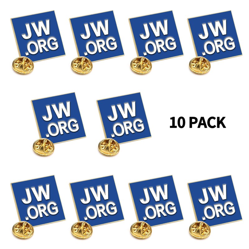 JW.ORG Square Gold Lapel Pin Jehovah Witness - 1" Square