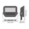 Ledvance LED Spotlight Aluminium White 17W 2400lm 100D - 840