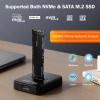 Amzpilot M.2 NVMe & SATA to USB C Docking Station,