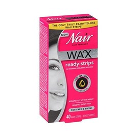 Nair Hair Remover Wax Ready-Strips 40 Count Face/Bikini (6 Pack)