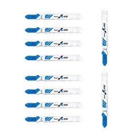 TAROSE 10-Piece T118A 3 Inch 21 TPI Assorted T-Shank Jig Saw Blades Set for Cutting Metal