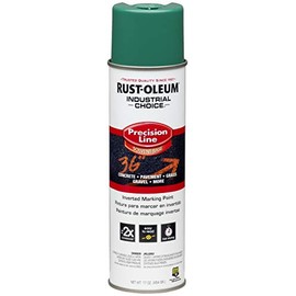 Rust-Oleum 1634838 Industrial Choice Inverted Solvent-Based Marking Spray Paint, 17 Oz, APWA Safety Green