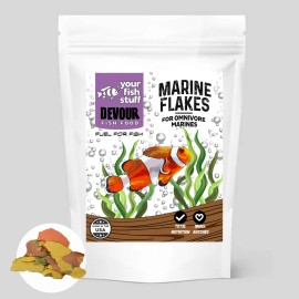 Your Fish Stuff YFS Marine Saltwater Frenzy Flakes Natural Bulk Aquarium Fish Food  - 12-oz