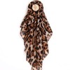 Women Large Leopard Animal Print Lightweight Soft-touch Rectangle Everyday Scarf