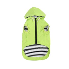 Dog Raincoat rain Jacket Dogs Waterproof fit for Small Medium Breeds Zipper Closure Pocket Storage in Cold Day - Light Green - XS