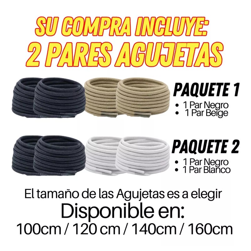 Universo en Linea Agujetas Botas Trabajo Deportivas Redondas Reforzadas 2