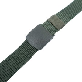 YEHMAN Unisex Nylon Belt Military Design with Plastic Buckle Automatic Tactical Belt Outdoor Sports Continuously Adjustable Length 120 cm Width Approx. 3.8 cm, khaki