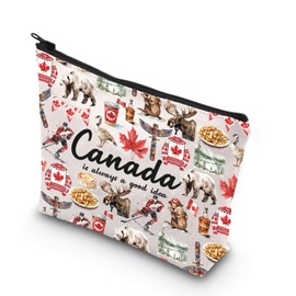 FOTAP Canada Lover Gift Canada Vacation Gift Cosmetic Bag Multicolour Travel, Outdoor, Indoor Makeup Bag