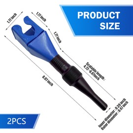 MLY 2 PCS Auto Plastic Flexible Funnel, Draining Tool Snap Funnel with Extendable Spout, Hand-Free Adjustable Length, Universal Oil Fillter for Oil Change for Cars Motorcycles (Blue