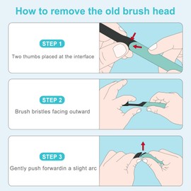 4-Count Black Electric Toothbrush Replacement Heads Compatible with Similar Sonic Toothbrushes Adult Refill Brush Heads