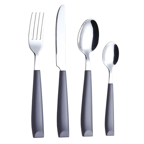EXZACT Cutlery Set Coloured 16PCS - Stainless Steel with Plastic