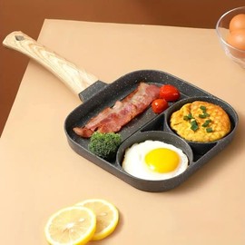 3 in 1 Egg Frying Pan, Non-stick Breakfast Pan, Flat Bottom Egg Frying Pan, Kitchen Accessories, Home Kitchen Supplies
