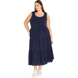 City Chic Women's Plus Size Dress-Hallie, Navy, 24