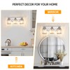 Haolaike 3 Lights Crystal Bathroom Vanity Light Modern Chrome Bathroom