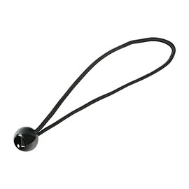 TIMCO Tarpaulin Tie Down Bungee Balls - Secure Tarpaulin Easily and Effectively - Strong Elasticated Cord - 10 Bungee Balls in a Pack - 250mm - Black