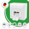 RedStar24 4x Cat6A Universal Network Socket with 2x RJ45 Ports