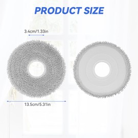 Mop Pads Replacement for Dreame L10 Ultra/ L10S Pro/ L10S Ultra/ L10S Pro Ultra Heat/ L10 Prime/ L20 L30 L40 L50 Ultra/ X30 X40 X50 Ultra & ECOVACS T3OS/T50 series & Mova P10/P50 Robot Vacuum - 8Pack