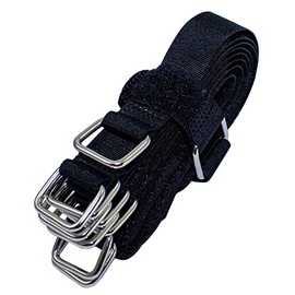 Lumonic 10 x Velcro Ties 150 x 16 mm Crossed Black - Reusable Cable Ties Made of Velcro Tape - For Attaching or Cable Management