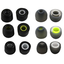 3 Pair Memory Foam & 3 Pair Silicone Rubber Replacement Earbuds, Ear Tips for JayBird BlueBuds X, X2 & X3 Sport Headphones (S/M/L)