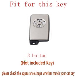ontto TPU Smart Car Key fob Cover Fit for Toyota RAV4 2009 2011 RAV4 Yaris 2011 Avalon Highlander Reiz Land Cruiser Key case Keychain Key Shell Key Holder Accessories Protector 3 Button Beige