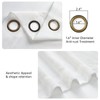 Topfinel Curtains, White Linen Look Curtains with Eyelets, Voile Curtain,