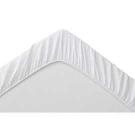 Degrees Home Collection - Fitted Sheet 140 x 200 x 33 cm - Adjustable - Brushed Polyester Microfibre - White