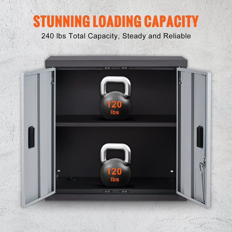 26\" Small Tool Chest Foldable Wall Cabinet Metal Garage Locker