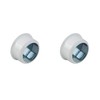 WARDROBE RAIL ROD END SUPPORTS BRACKETS SOCKET ROUND 19MM WHITE