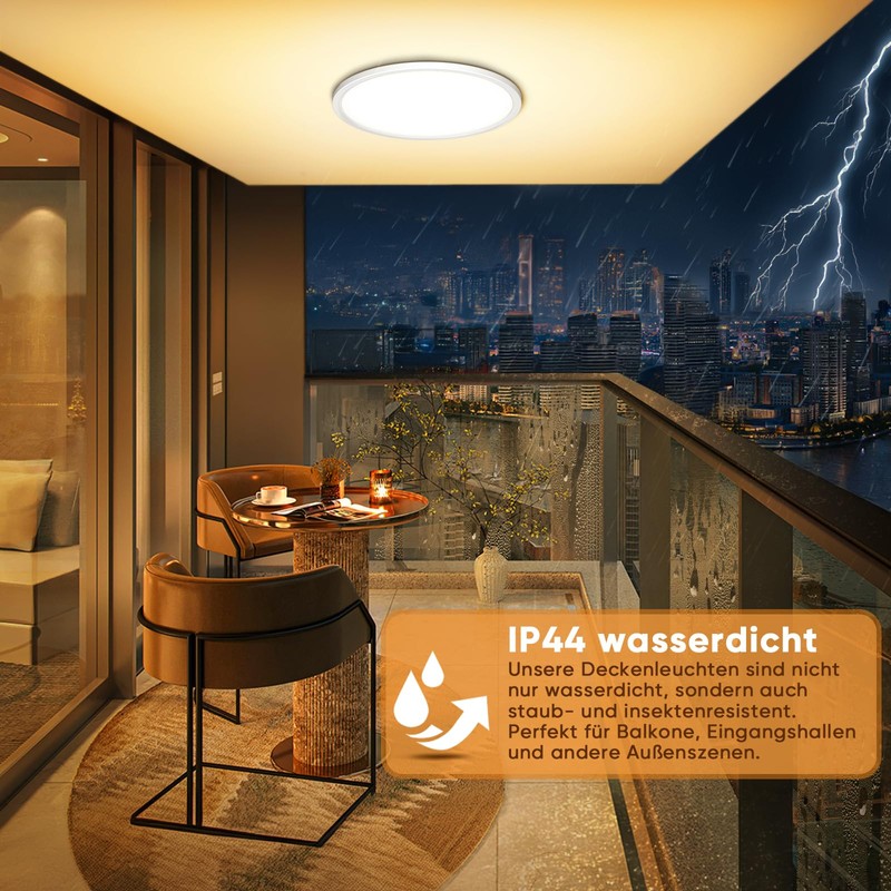 Cocolemon LED Ceiling Light with Radar Motion Sensor, 24 W