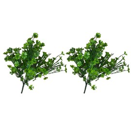 Abaodam 2pcs Artificial Plants Decor Vivid Four Leaf Simulated Greenery Indoor Home Decorations Fake Vines Artificial Plants Room Shelf Wall Patio Decor