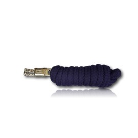 Lead Rope with Panic Hook for Horses - Tie Rope in Various Stylish Designs, Lead Rope, Pony, Donkey, Goat - Dark Blue