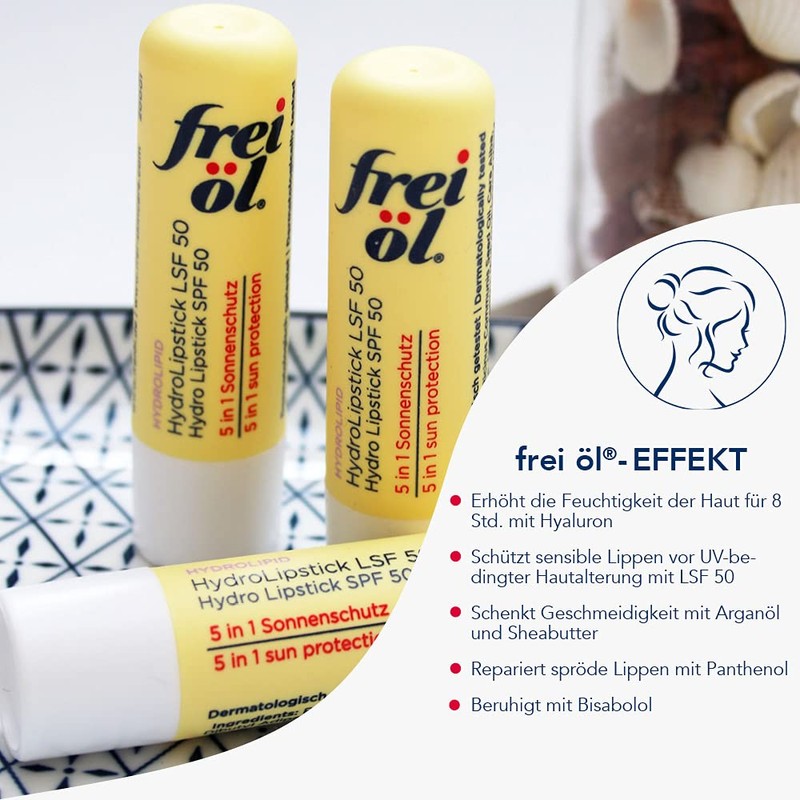 frei öl HydroLipstick SPF 50 - Lip Care with Hyaluronic