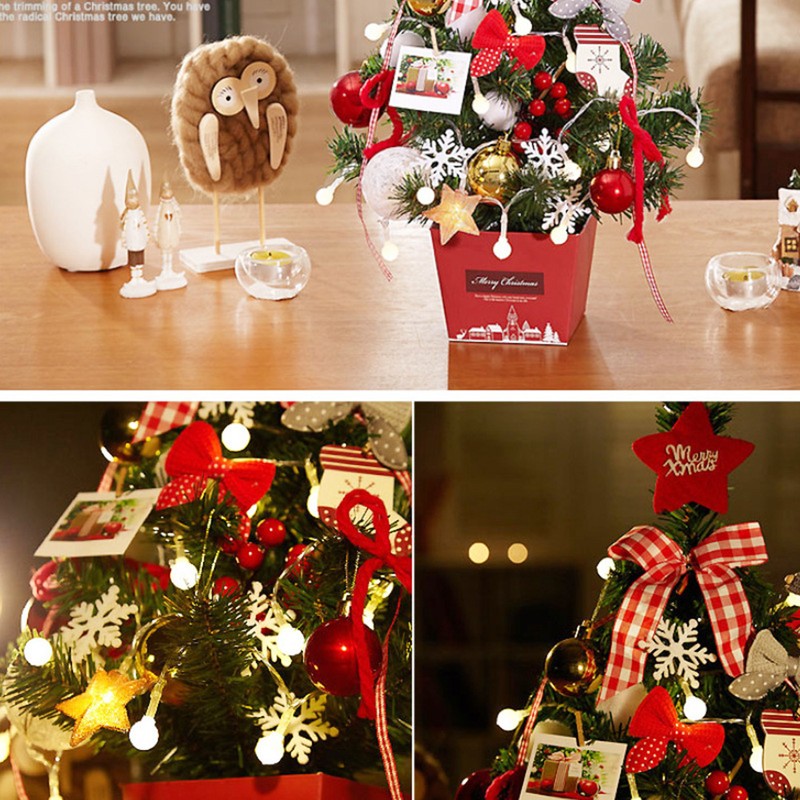 Mini Christmas Tree Decoration with Light Artificial Christmas Trees Decorated