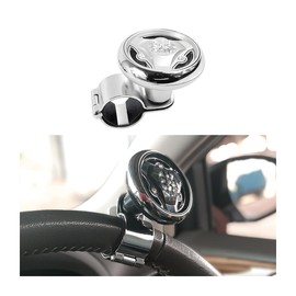 CGEAMDY Car Steering Wheel Knob, 360° Rotating Compass Style Steering Wheel Knob, Car Steering Wheel Rotary Knob, Spinner Handle Knob, Universal Interior Decorative Accessory for Cars, Tractors