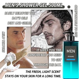 Fusang Men's Body Wash 500ml,Moisturizing Mens Body Wash