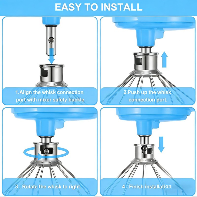 Heavy Duty 6 Wire Whisk Attachment for Kitchen Aid 4.5