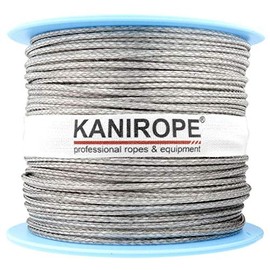 Kanirope® Dyneema Rope PRO 2 mm 100 m Silver 12-Way Braided SK78 Stretched Coated